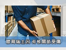 腰背痛主因 脊椎關節受傷