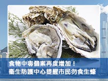 食物中毒個案再度增加！衞生防護中心提醒市民勿食生蠔