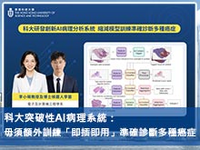 科大突破性AI病理系統：毋須額外訓練「即插即用」 準確診斷多種癌症